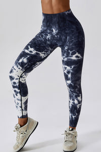 High Waist Tie-Dye Long Sports Yoga Pants Nylon and Spandex