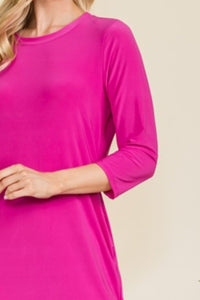 Women's Casual Round Neck Comfortable Midi TShirt Dress With Pockets Petite and Plus Size Fashion