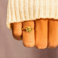 Rose Ring 18K Gold-Plated Vermeil 925 Sterling Silver Dainty Ring