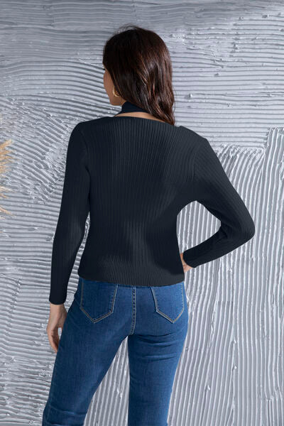 Sweaters, Sweater, Long Sleeve Top, halter top, long sleeve, blue top, Women’s fashion, women’s clothing, cute clothes, women’s clothes, comfortable women’s clothing, outfit ideas