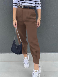 High Waisted Cropped Trouser Pants for Ladies  Dress Pants