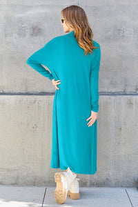 Open Front Sweater Long Sleeve Maxi Cardigan with Pockets Petite and Plus Size Fashion