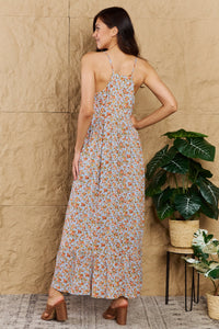 HEYSON Take Your Chances Full Size Floral Halter Neck Casual Maxi Dress