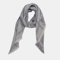 Raw Hem Polyester Fashion Oversized Scarf KESLEY