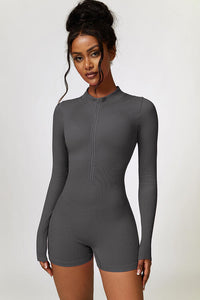 Yoga Romper Half Zip Long Sleeve Activewear Long Sleeve Romper Premium Luxury Women’s Sportswear Fashion