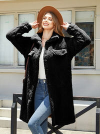 Jackets, outerwear, women’s fashion, cute clothes, women’s clothing, women’s coat, black coat, black jacket, furry coat, pretty coat, pretty textured jacket