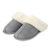 Suede Center Seam Slippers Lounge Shoes