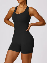 Racerback Cutout Active Workout Gym Yoga Romper