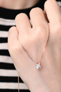 Moissanite Necklace, 925 Sterling Silver Dainty Necklace