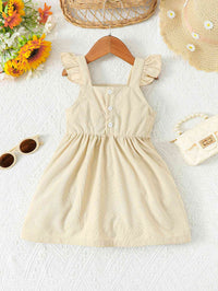 BEAUTIFUL GIRL Embroidered Graphic Square Neck Dress Baby's Fashion and Gifts