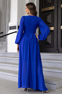 Womens New Twist Front Cutout Long Sleeve Maxi Dress