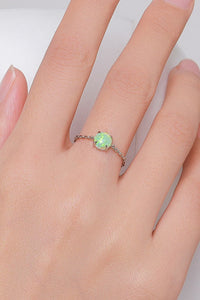 Opal Adjustable Ring, 925 Sterling Silver Adjustable Waterproof Dainty Rings