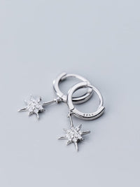 earrings, hoop earrings, small hoop earrings with charm, diamond hoop earrings, cubic zirconia, earrings with rhinestones, dangling earrings, sterling silver earrings, hypoallergenic, nickel free, unisex earrings, kids earrings, huggie hoop earrings, fashion jewelry, accessories trending on instagram and tiktok, star earrings, starburst earrings, fine jewelry , david yurman, tiffanys, pandora jewelry