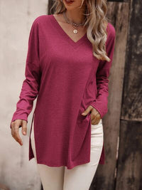 Top, Tops, Blouse, Shirt, long sleeve top, casual top, pink blouse, dark pink top, Women’s fashion, women’s clothing, cute clothes, women’s clothes, comfortable women’s clothing, outfit ideas