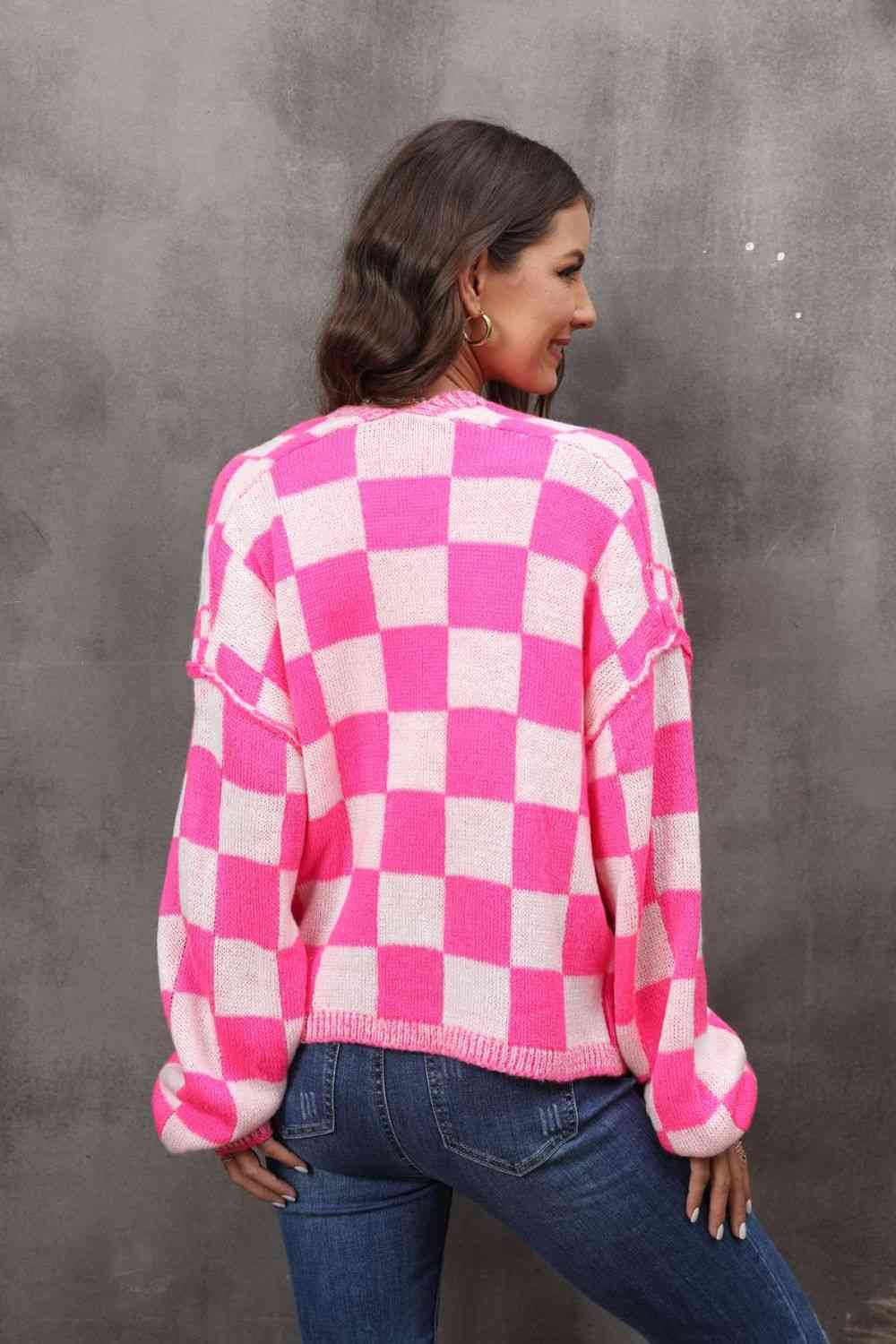 tops, cardigans, sweater, outerwear, checkered cardigan, simple cardigan, cute cardigan, pretty cardigans, pink cardigan