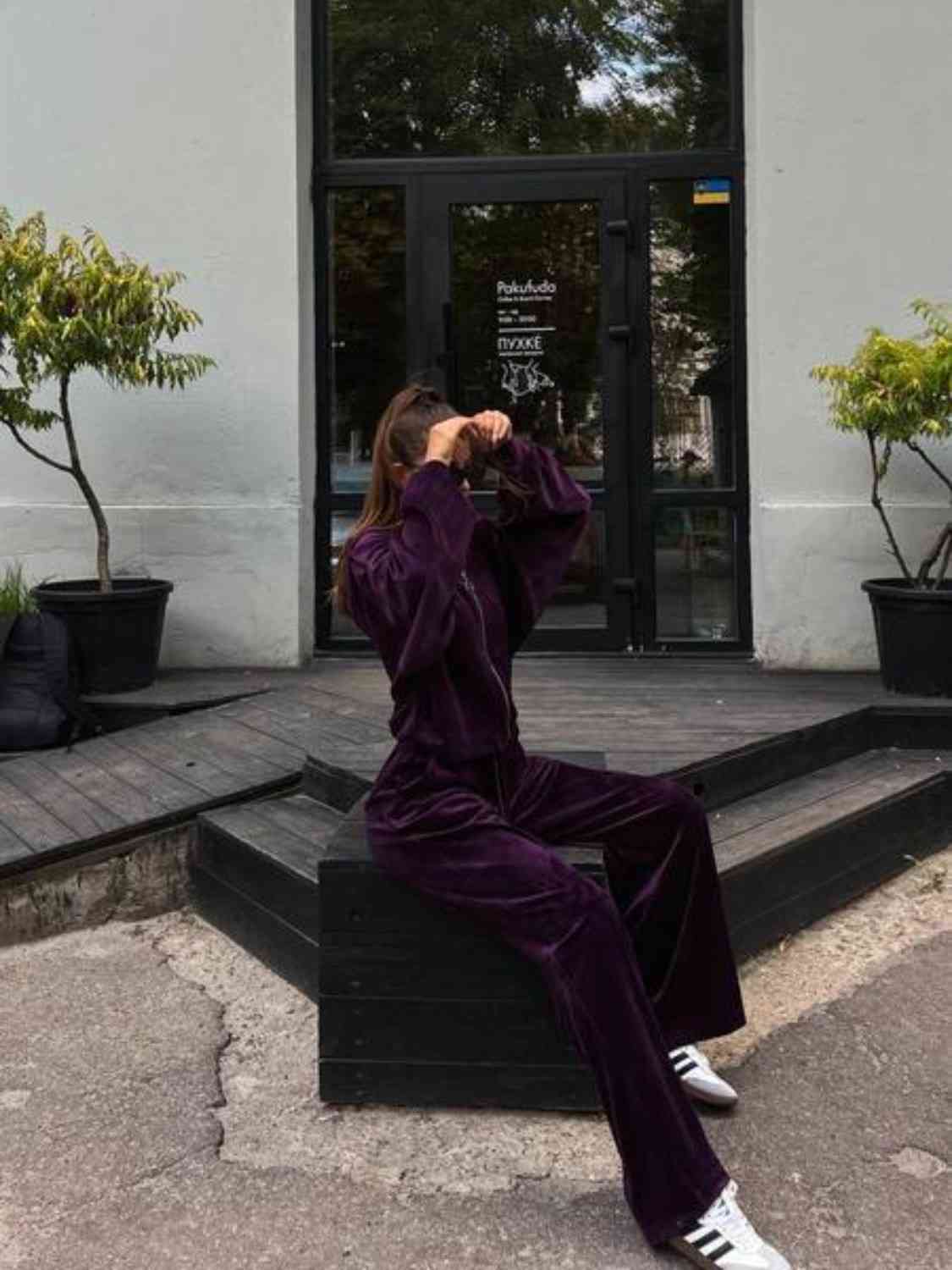 Hooded Jacket and Pants Set Matching Outfit Set Women's Tracksuit