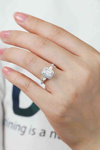 1 Carat Moissanite Geometric 925 Sterling Silver Ring Womens Fine Jewelry Emerald Cut Engagement Rings and Fashion Ring