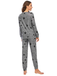 Star Top and Pants Comfortable Pajamas Lounge Set