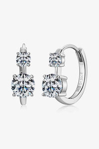 Hoop Earrings, 1.3 Carat Moissanite 925 Sterling Silver Earrings