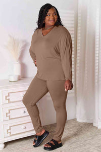 Matching Fashion Set Long Sleeve T Shirt and Pants Casual Lounge Set Petite and Plus Size Fashion