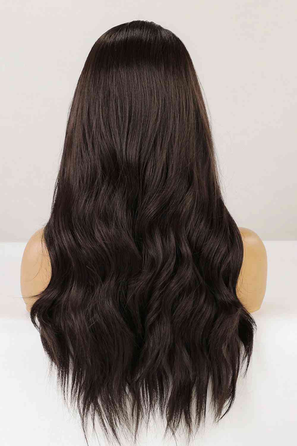 Dark Brown Long Hair Wig, 13*2" Lace Front Wigs Synthetic Long Wave 26" Heat Safe 150% Density in Brown