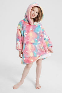 Luminous Pattern Oversize Long Sleeve Fuzzy Hoodie Kids Fashion and Gifts