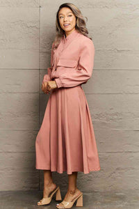 Long Sleeve Jacket and Midi Skirt Set Matching Outfit Fahsion Set