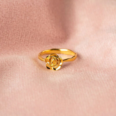 Rose Ring 18K Gold-Plated Vermeil 925 Sterling Silver Dainty Ring