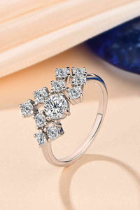 1.2 Carat Moissanite 925 Sterling Silver Statement Ring