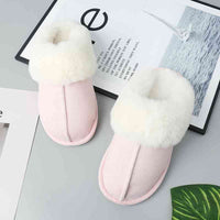 Suede Center Seam Slippers Lounge Shoes