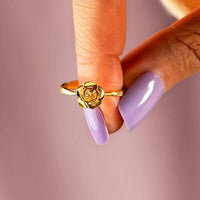 Rose Ring 18K Gold-Plated Vermeil 925 Sterling Silver Dainty Ring