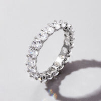 Eternity Ring Zircon 925 Sterling Silver Fashion Luxury Fashion Statement Rings and Wedding Bands