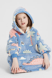 Luminous Pattern Oversize Long Sleeve Fuzzy Hoodie Kids Fashion and Gifts