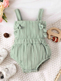 Baby Girl Cotton Onesie Dress Textured Ruffled Bodysuit Baby Fashion and Gifts