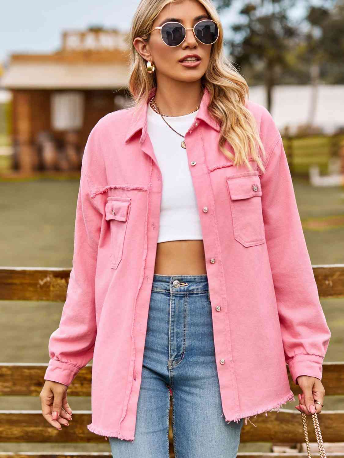 jean jacket, pink jean jackets, pink denim jackets 