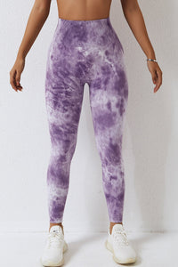 High Waist Tie-Dye Long Sports Yoga Pants Nylon and Spandex