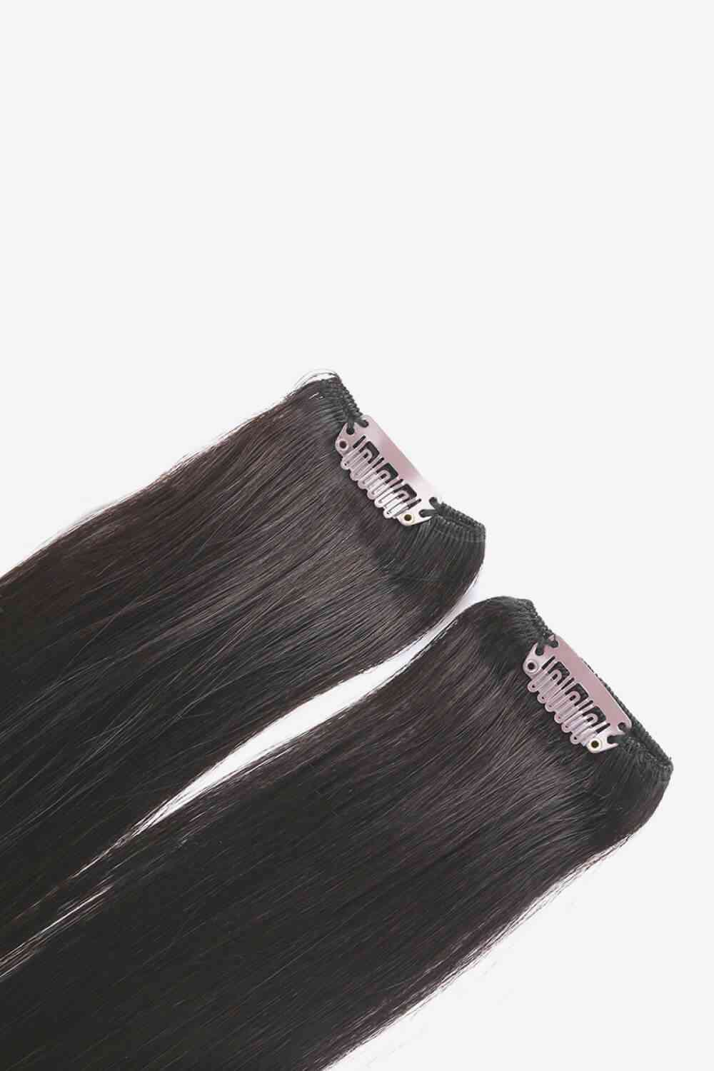 Indian Human Hair Clip-in Hair Extensions 20 inches long Straight Hair   120g