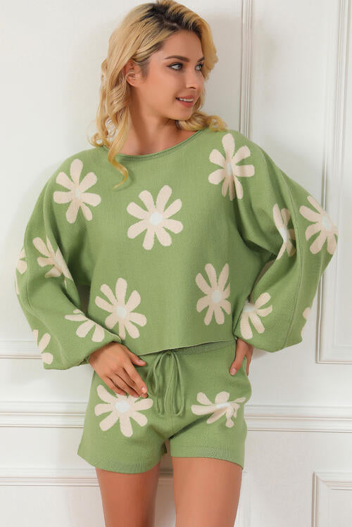 sweaters, short and top set, loungewear, lounge sets, womens clothing, holiday gifts, christmas gifts, birthday gifts, cute clothes, casual clothing, long sleeve shirts, sweaters, flower sweaters, fashion, lounge sets, pajamas