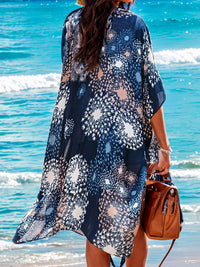 Swimsuit  Cover-Up Printed Open Front Cover-Up and Fashion Kimono