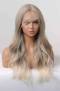 Medium Blonde Highlights Wig, 13*2" Lace Front Wigs Synthetic Long Wave 24" 150% Density in Medium Blonde Highlights