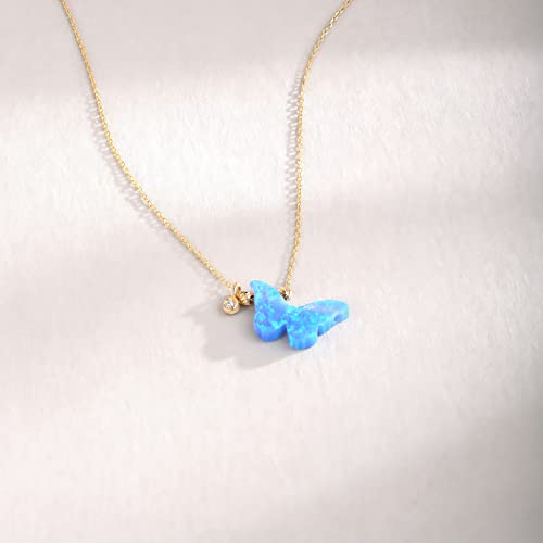 necklaces, opal necklaces, butterfly necklaces, real gold jewelry, real gold necklaces, solid gold necklaces, blue butterfly necklaces, october birthstone necklaces, jewelry, real diamond necklaces, diamond necklace, gift ideas, birthday gift ideas, anniversary gift ideas, waterproof necklaces, hypoallergenic necklaces, necklaces for sensitive skin, popular jewelry on tiktok, influencer brands, First communion gift, dainty necklaces, Bat Mitzvah, necklaces for good luck, transformation jewelry