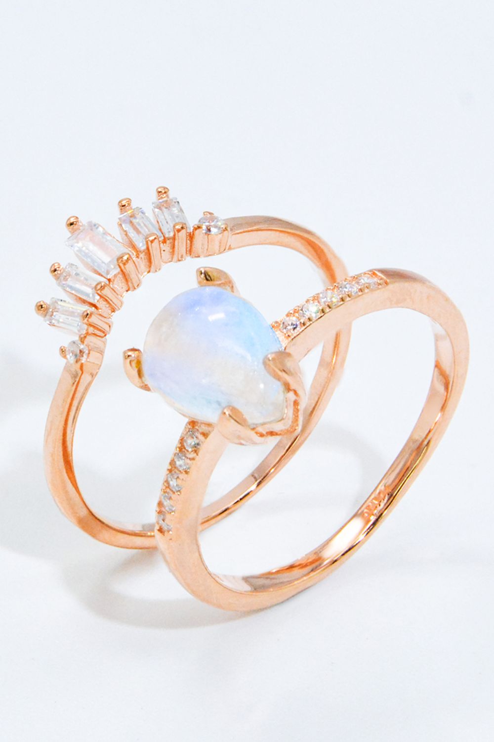 rose gold rings, stack rings, rings, rose gold rings , rose gold jewelry, dainty rings, moonstone rings, jewelry, fashion jewelry, trending on tiktok, dainty ring