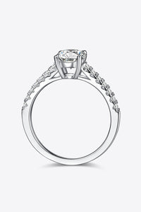 1 Carat Moissanite 925 Sterling Silver Engagement Ring and Fashion Luxury Statement Rings