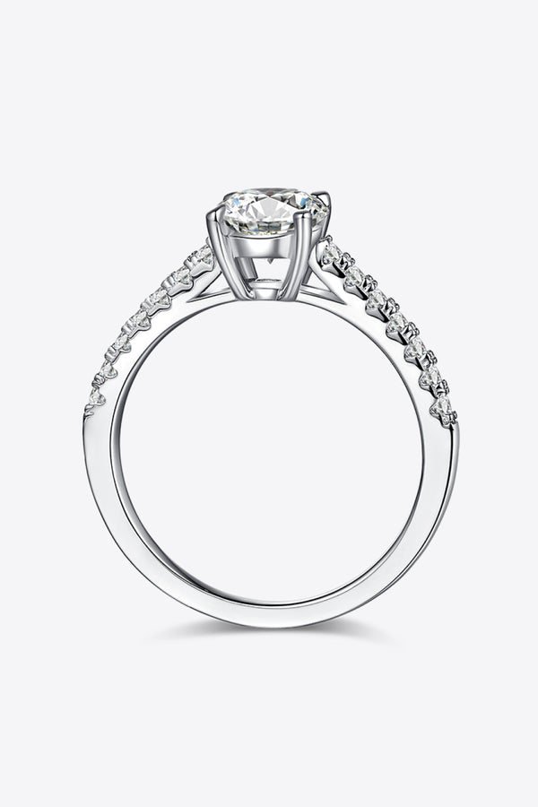 1 Carat Moissanite 925 Sterling Silver Engagement Ring and Fashion Luxury Statement Rings