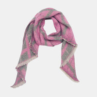 Raw Hem Polyester Fashion Oversized Scarf KESLEY