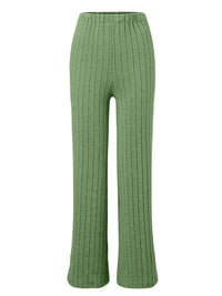 Ribbed Mock Neck Long Sleeve Top and Pants Set