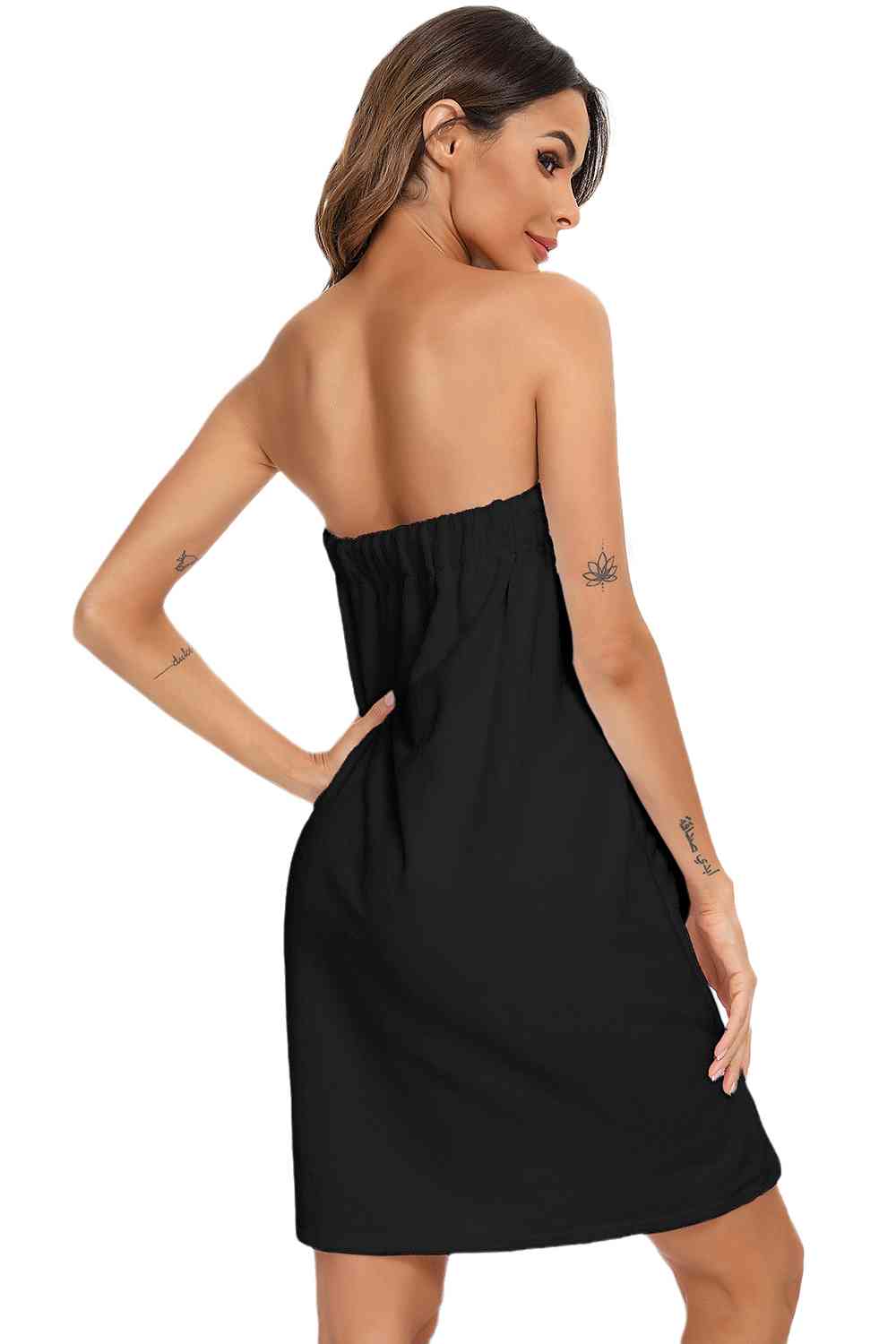 Strapless Robe with pocke