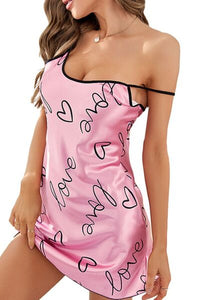 Pajama Dress Sexy Crisscross Printed Spaghetti Strap Lounge Dress