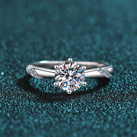 1 Carat Moissanite Ring  925 Sterling Silver Womens Jewelry Engagement Ring and Cocktail Fashion Jewelry