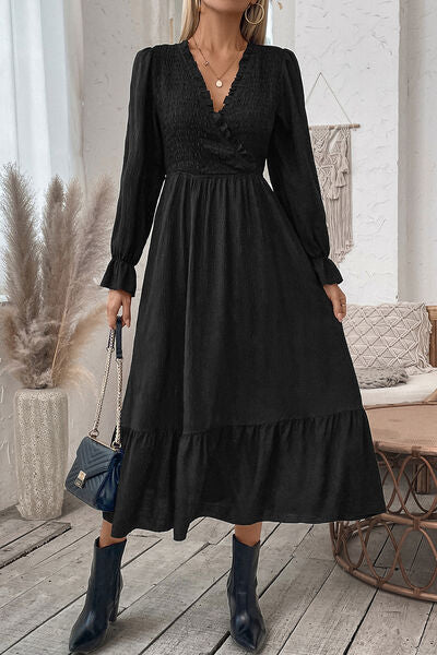 black dresses, black dress, midi dresses, long sleeve midi dresses, casual dresses, cute clothes, womens fashion, womens clothing, work clothes, winter fashion, spring fashion, outfit ideas, casual outfit ideas, nice dresses, black womens clothing, midi dresses, cute dresses, dresses to wear with boots, fashion websites 